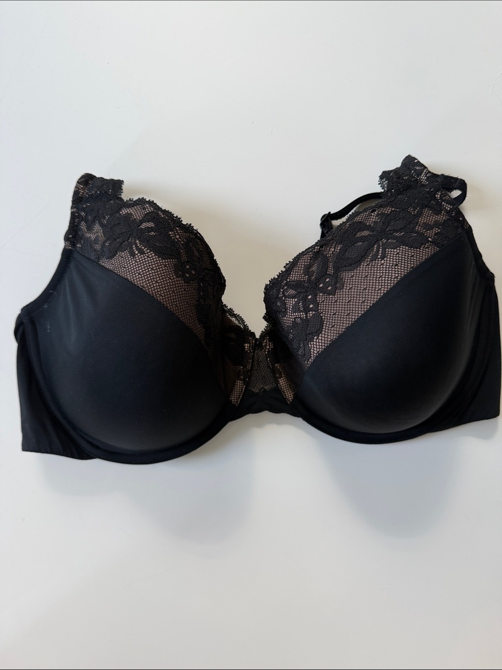 Olga Black Lace Push-Up Bra